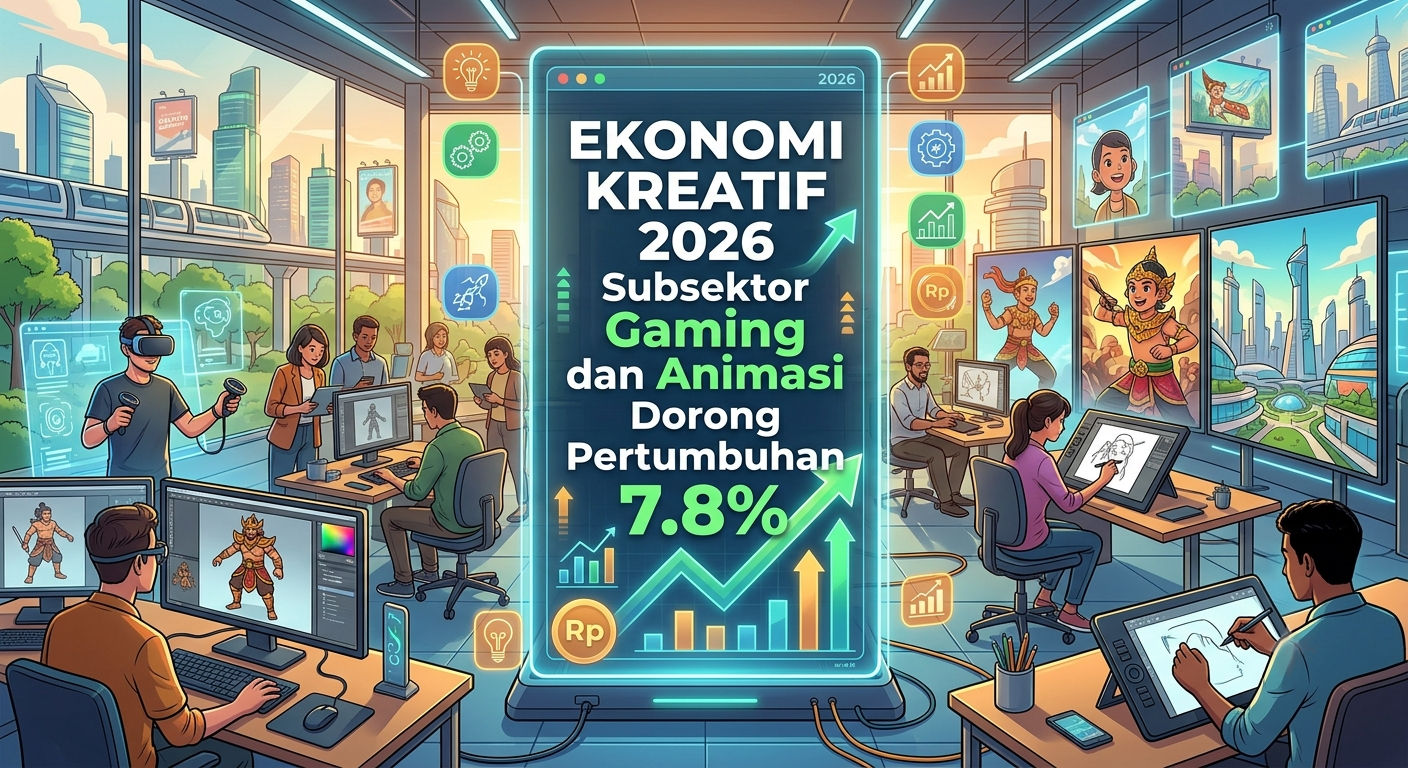 Ekonomi Kreatif 2026: Subsektor Gaming dan Animasi Dorong Pertumbuhan 7,8%